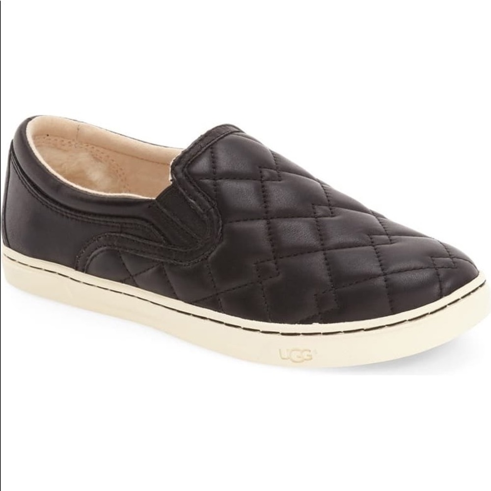 Ugg Fierce Deco Quilted Slip On Shoes Blac…